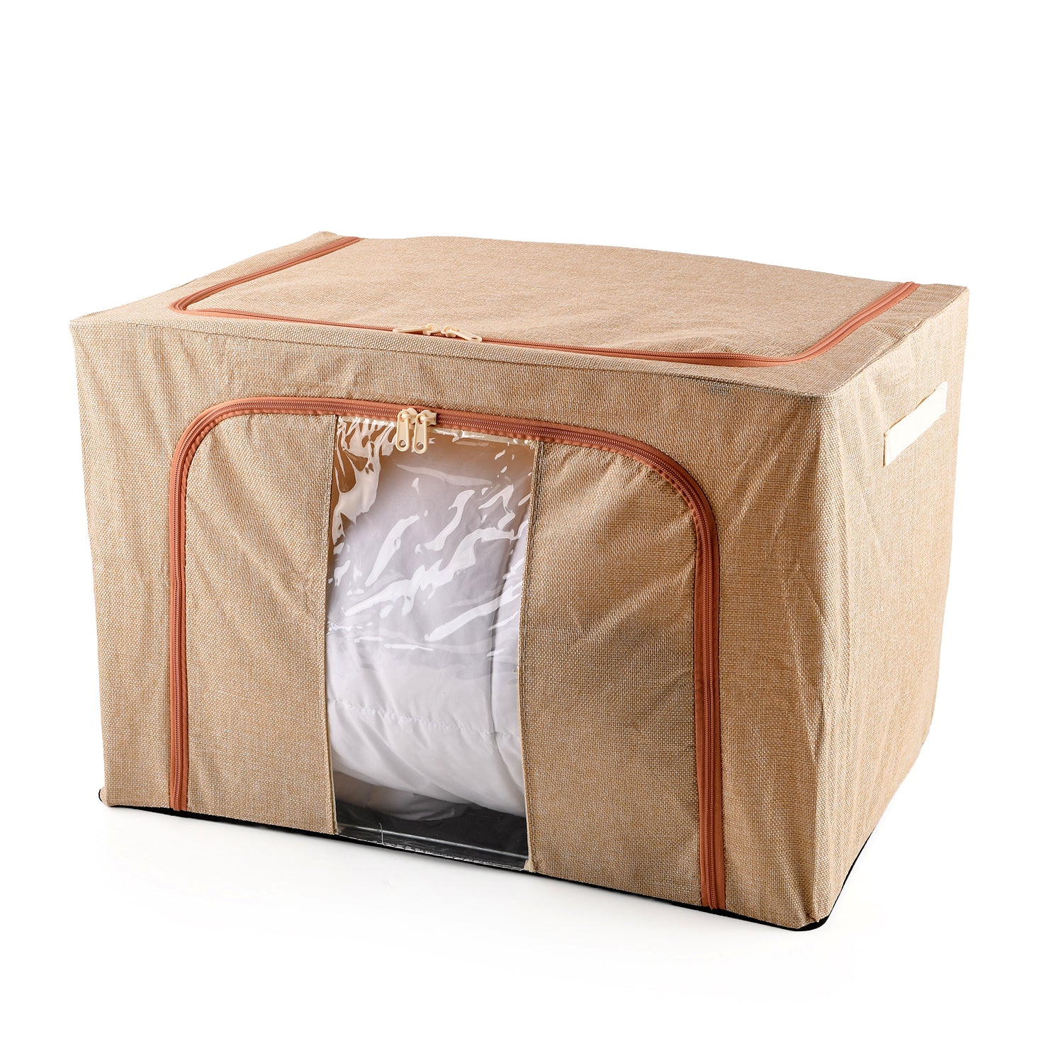 Bliss & Beyond Set of 2 - Storage Boxes Set with Vacuum Compression Storage Bags- Beige & Lavender_8527501_1