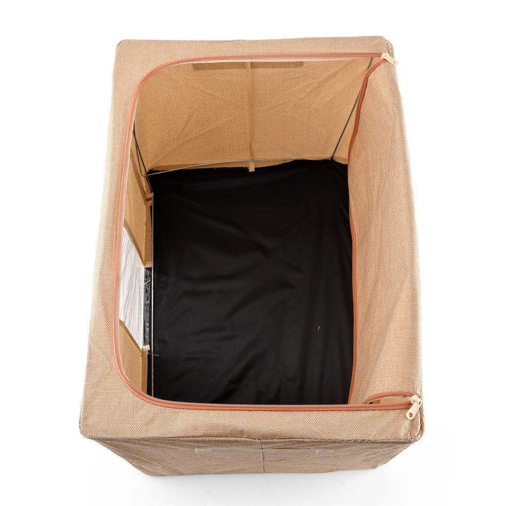Bliss & Beyond Set of 2 - Storage Boxes Set with Vacuum Compression Storage Bags- Beige & Lavender_8527501_4