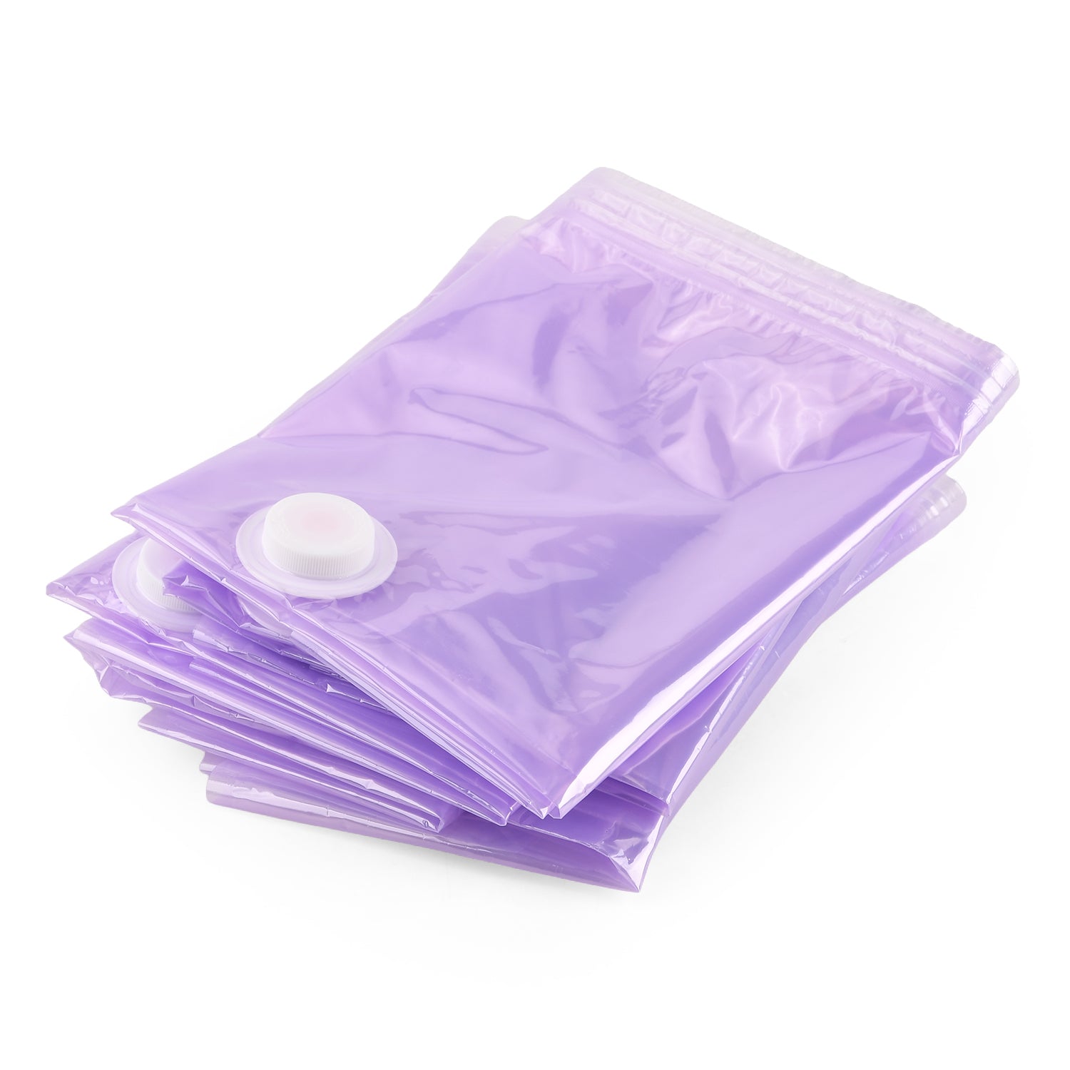 Bliss & Beyond Set of 2 - Storage Boxes Set with Vacuum Compression Storage Bags- Beige & Lavender_8527501_5