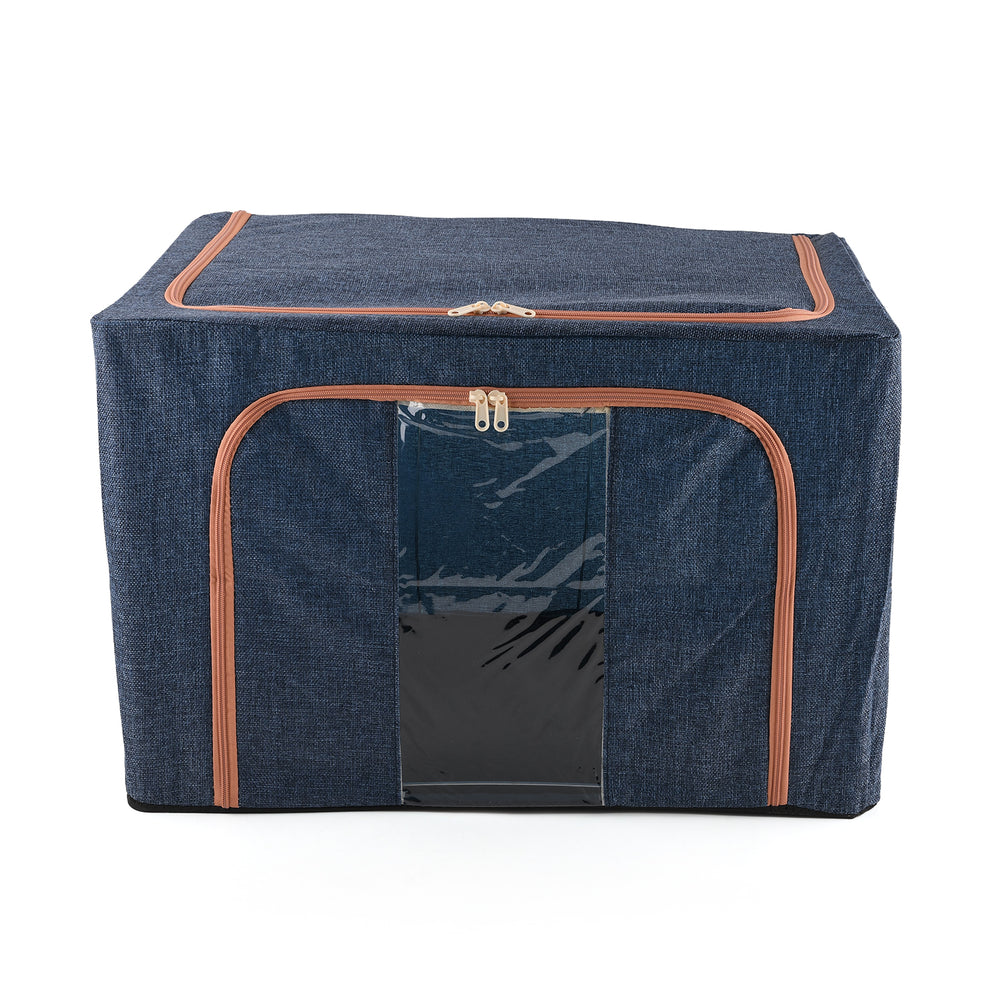 Bliss & Beyond Set of 2 - Storage Boxes Set with Vacuum Compression Storage Bags - Blue & Rose_8527503_2