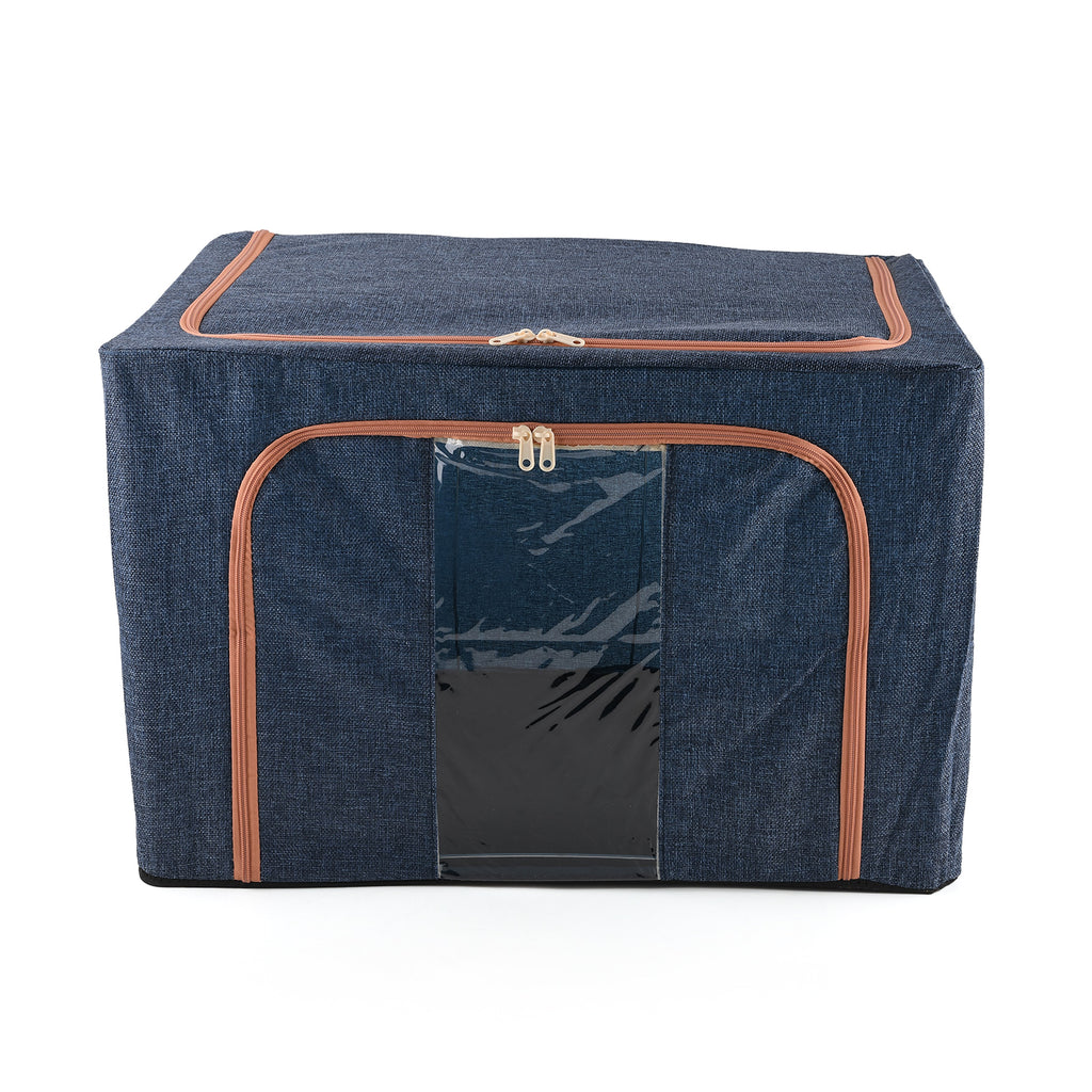 Bliss & Beyond Set of 2 - Storage Boxes Set with Vacuum Compression Storage Bags - Blue & Rose_8527503_2
