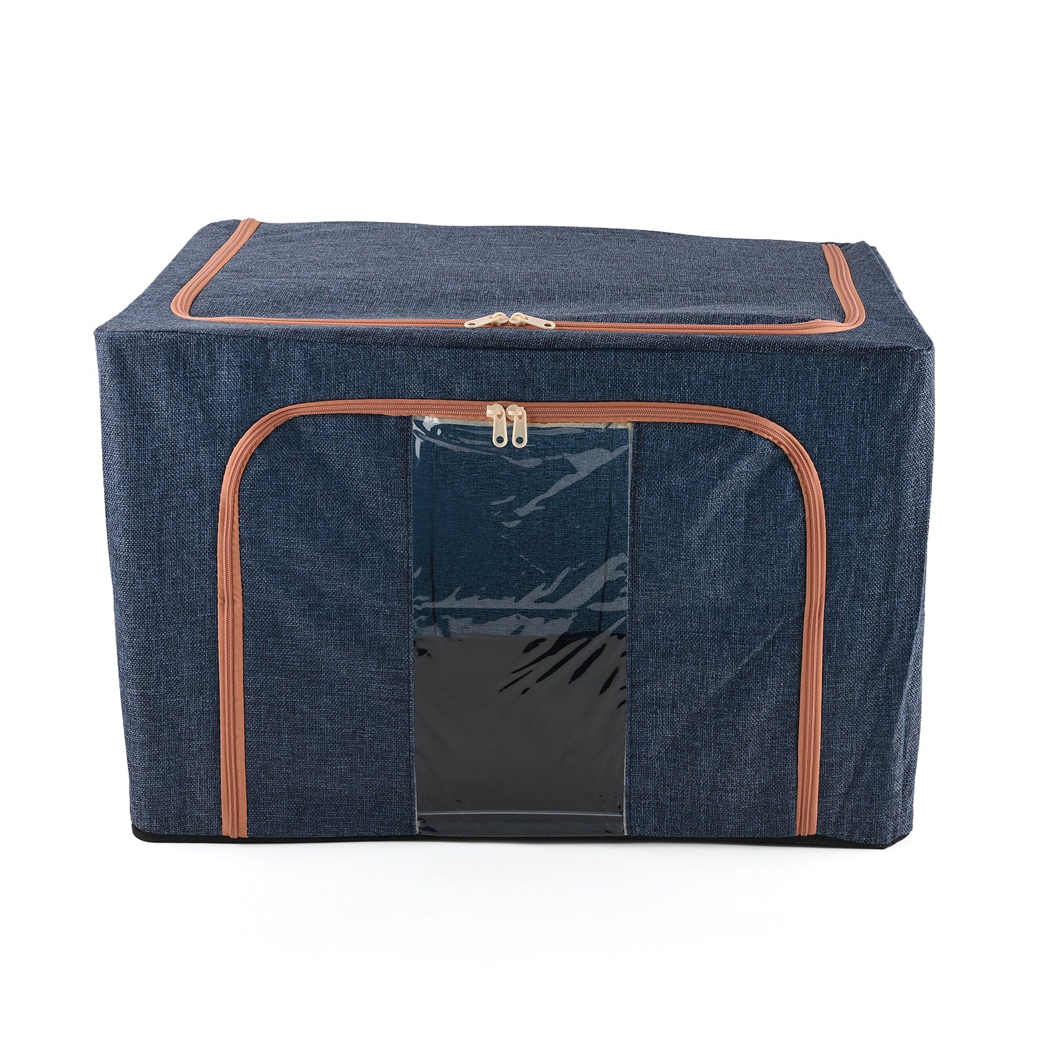 Bliss & Beyond Set of 2 - Storage Boxes Set with Vacuum Compression Storage Bags - Blue & Rose_8527503_2