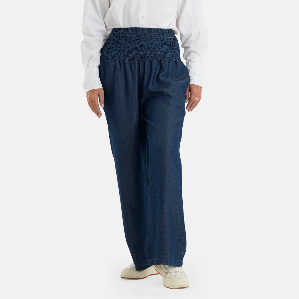 & Maisi Lyocell Linen Patterned Jean and Pant/Trouser (Size - 12) - Denim Carbon_8530678_1