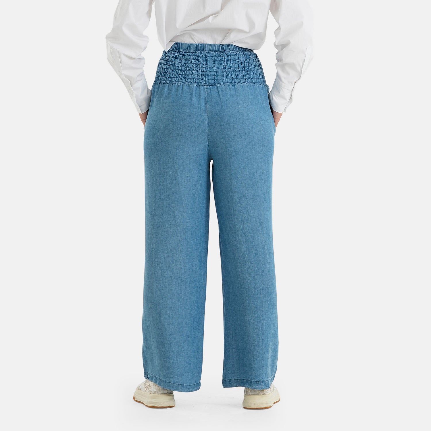 & Maisi Lyocell Linen Patterned Jean and Pant/Trouser (Size - 12) - Denim Tradition_8531194_2