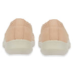 Shoetree Comfort Vienna Ladies Lightweight Slip-On Casual Pump With Decorative Cutouts (Size 7) - Beige_8536358_2