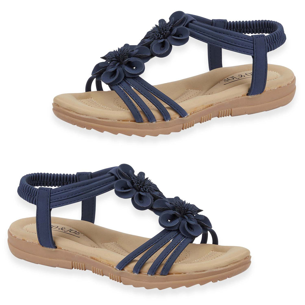 Jo & Joe Ladies Sandal (Size - 4) - Navy_8536683
