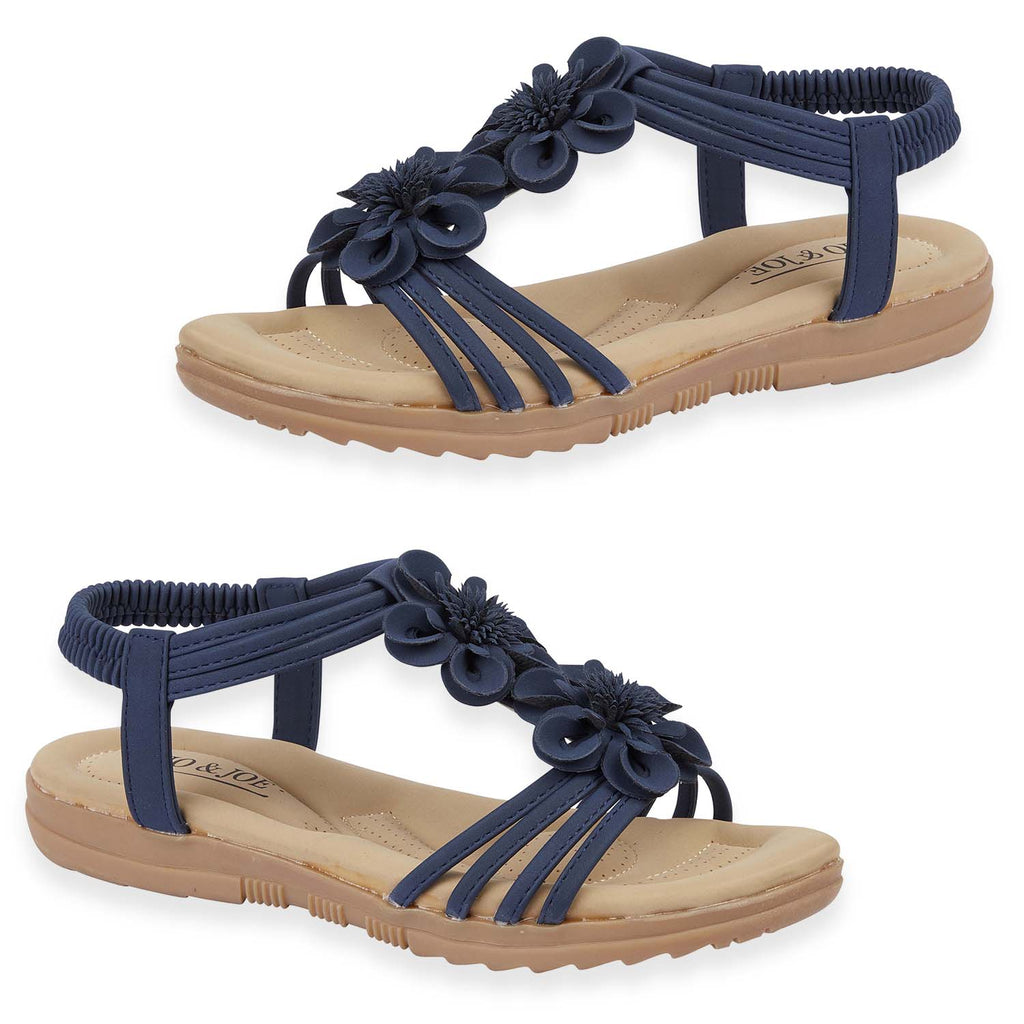 Jo & Joe Ladies Sandal (Size - 7) - Navy_8536686