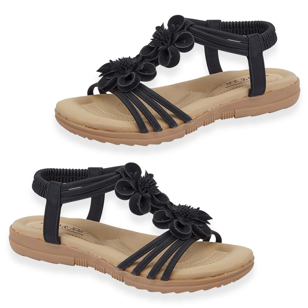 Jo & Joe Ladies Sandal (Size - 4) - Black_8536701