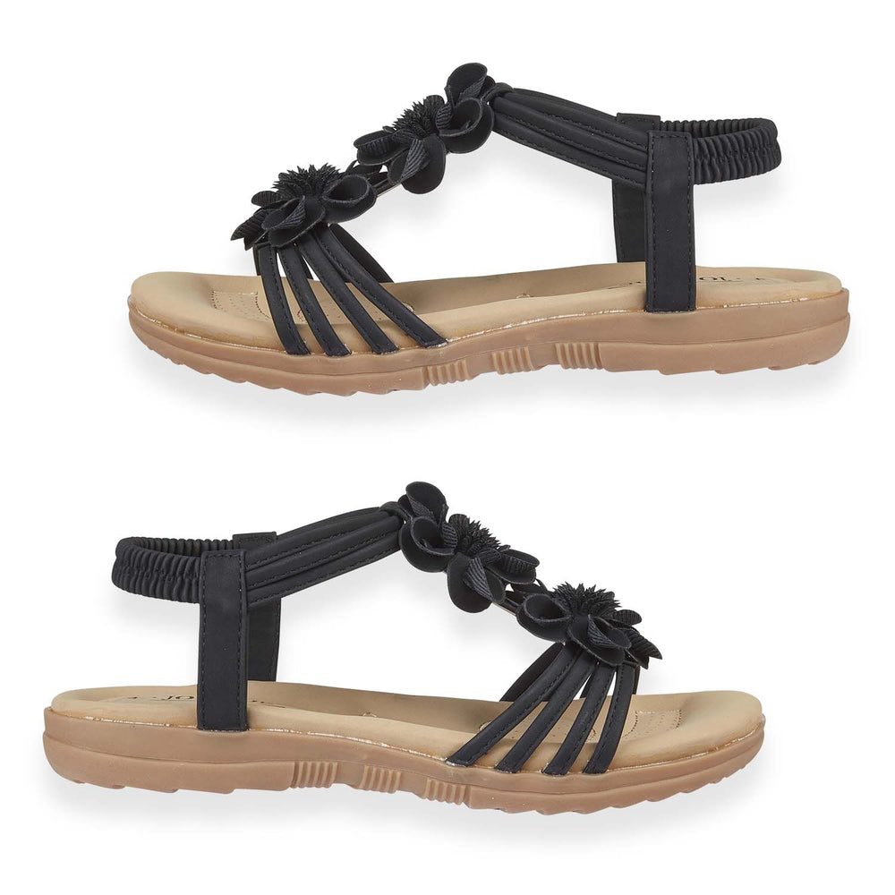 Jo & Joe Ladies Sandal (Size - 4) - Black_8536701_1