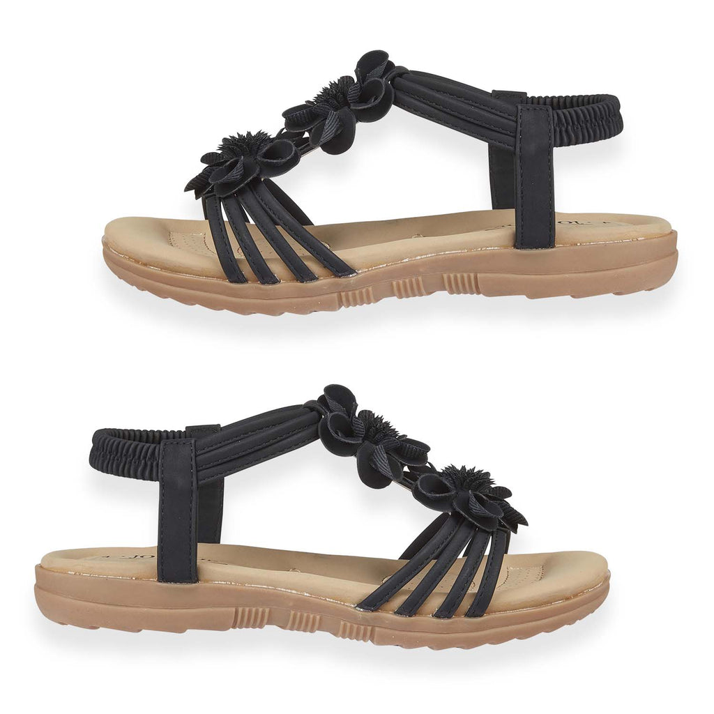 Jo & Joe Ladies Sandal (Size - 5) - Black_8536702_1