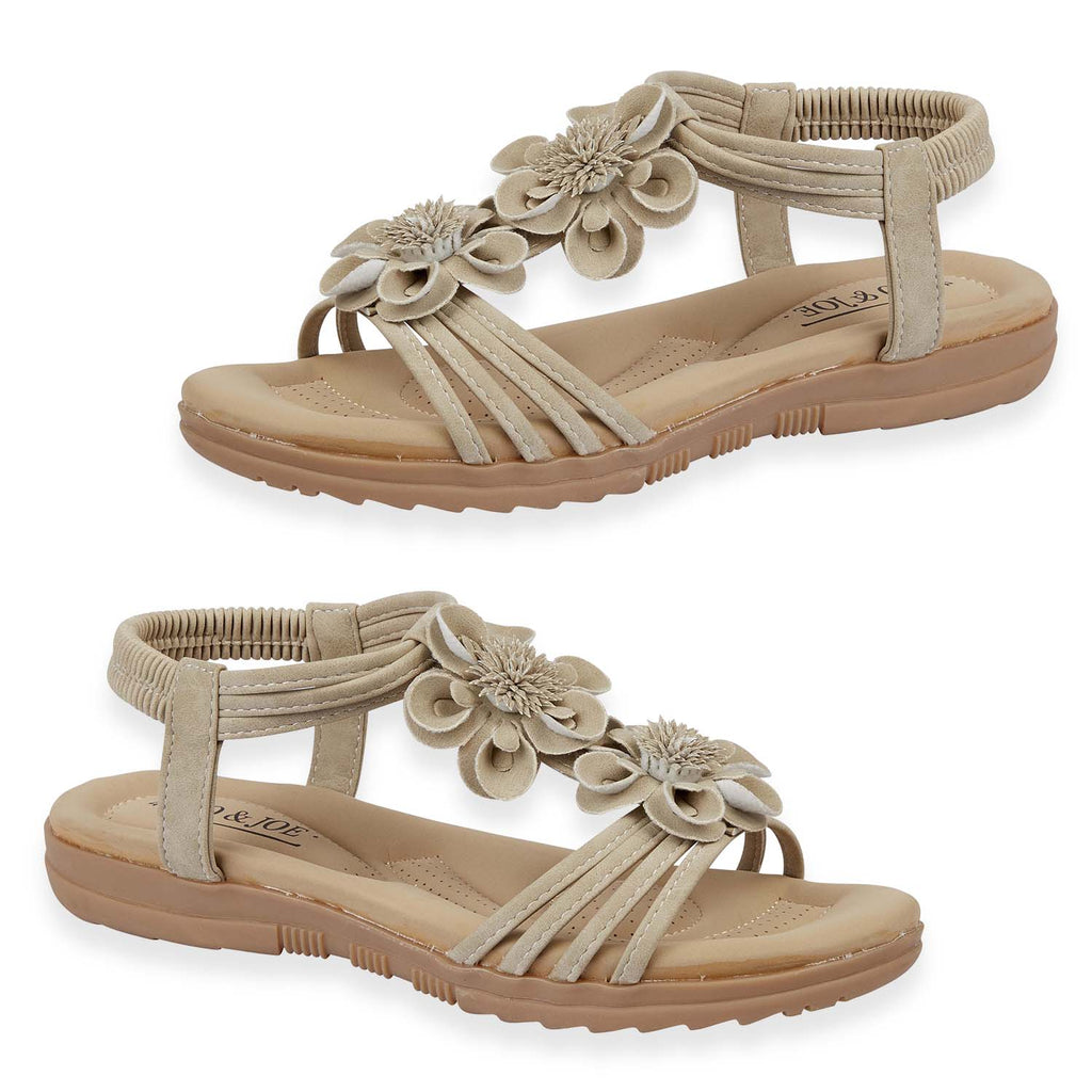 Jo & Joe Ladies Sandal (Size - 7) - Beige_8536710