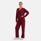 & Maisi Patterned Loungwear (Size - Large) - Red_8537383_2
