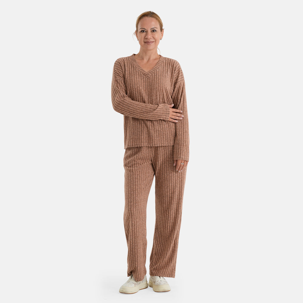 & Maisi Patterned Loungwear (Size - Large) - Brown_8537421