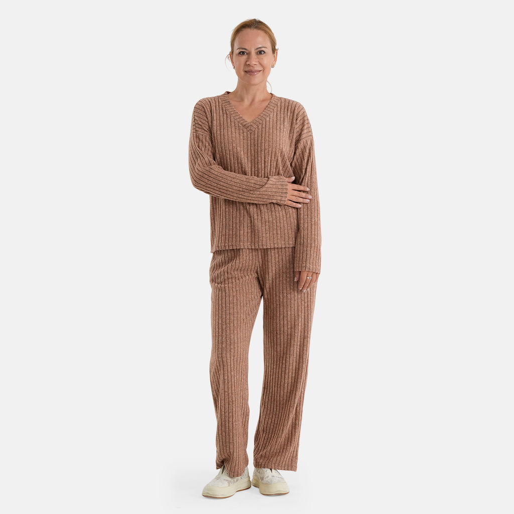 & Maisi Patterned Loungwear (Size - Large) - Brown_8537421