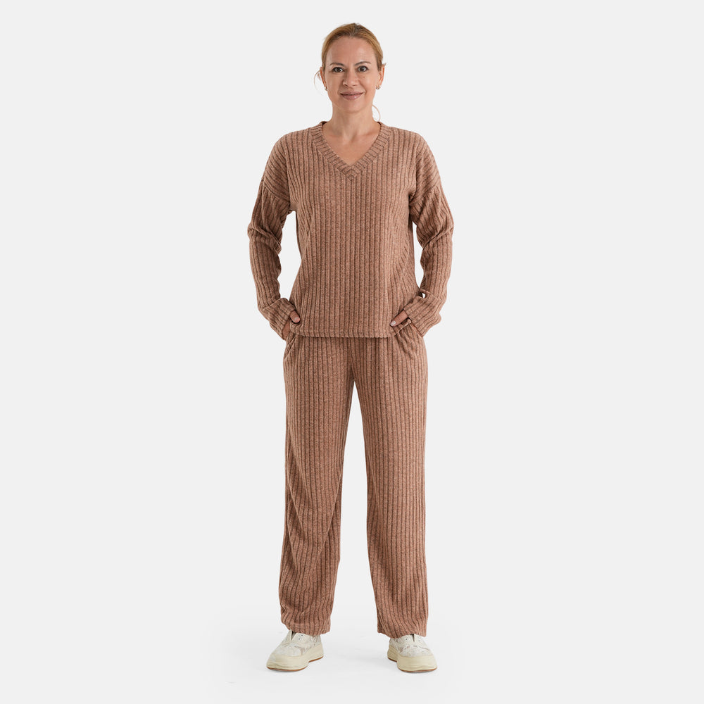 & Maisi Patterned Loungwear (Size - Large) - Brown_8537421_3