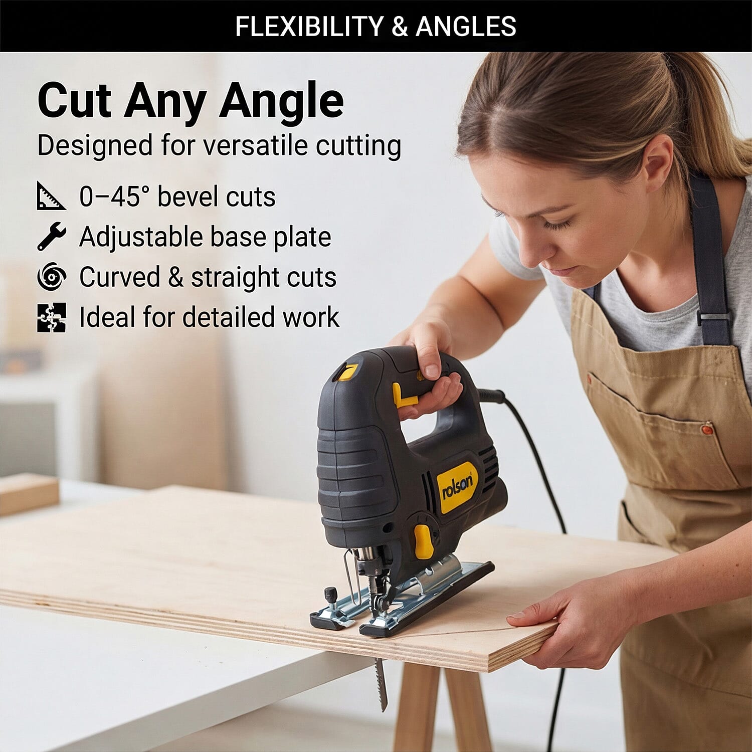 BRAND NEW LAUNCH - Rolson 350W Jigsaw - Black