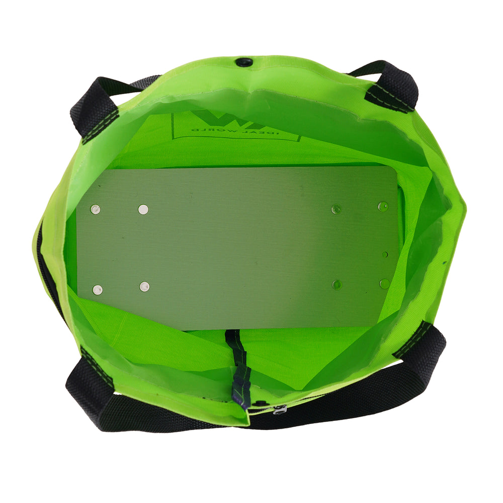 Foldable Shopping Trolley Bag with Wheels - Bright Green_8541272_6