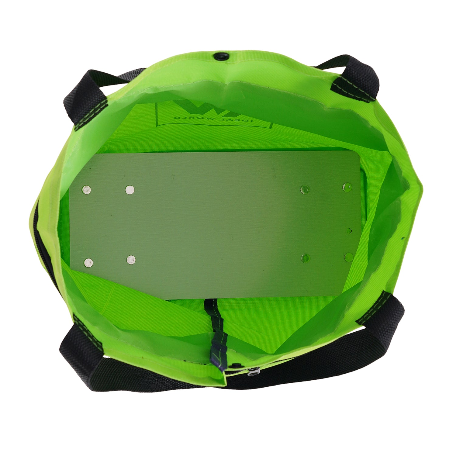 Foldable Shopping Trolley Bag with Wheels - Bright Green_8541272_6