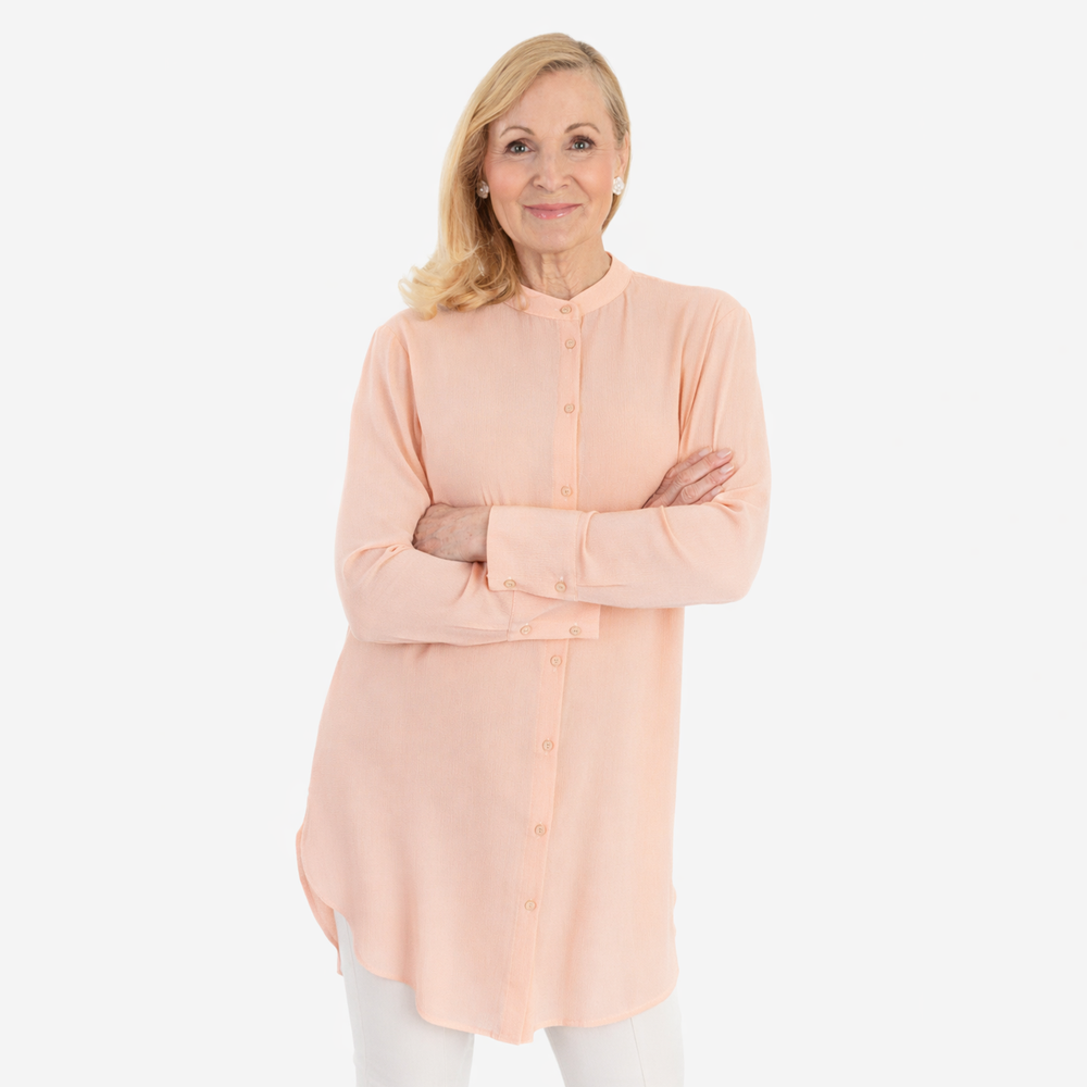 Marina Kaneva Button Down Shirt (Size 22) - Peach_8546991