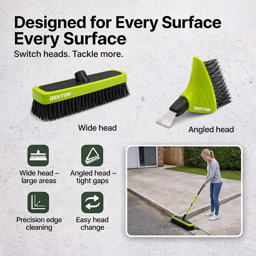 DEKTON 3 IN 1 Weed Removal Brush Set - Green