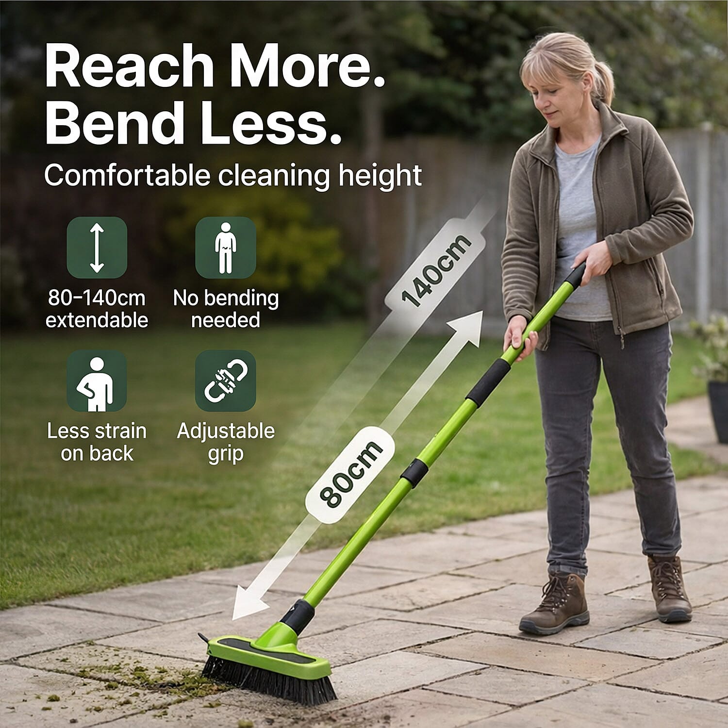 DEKTON 3 IN 1 Weed Removal Brush Set - Green
