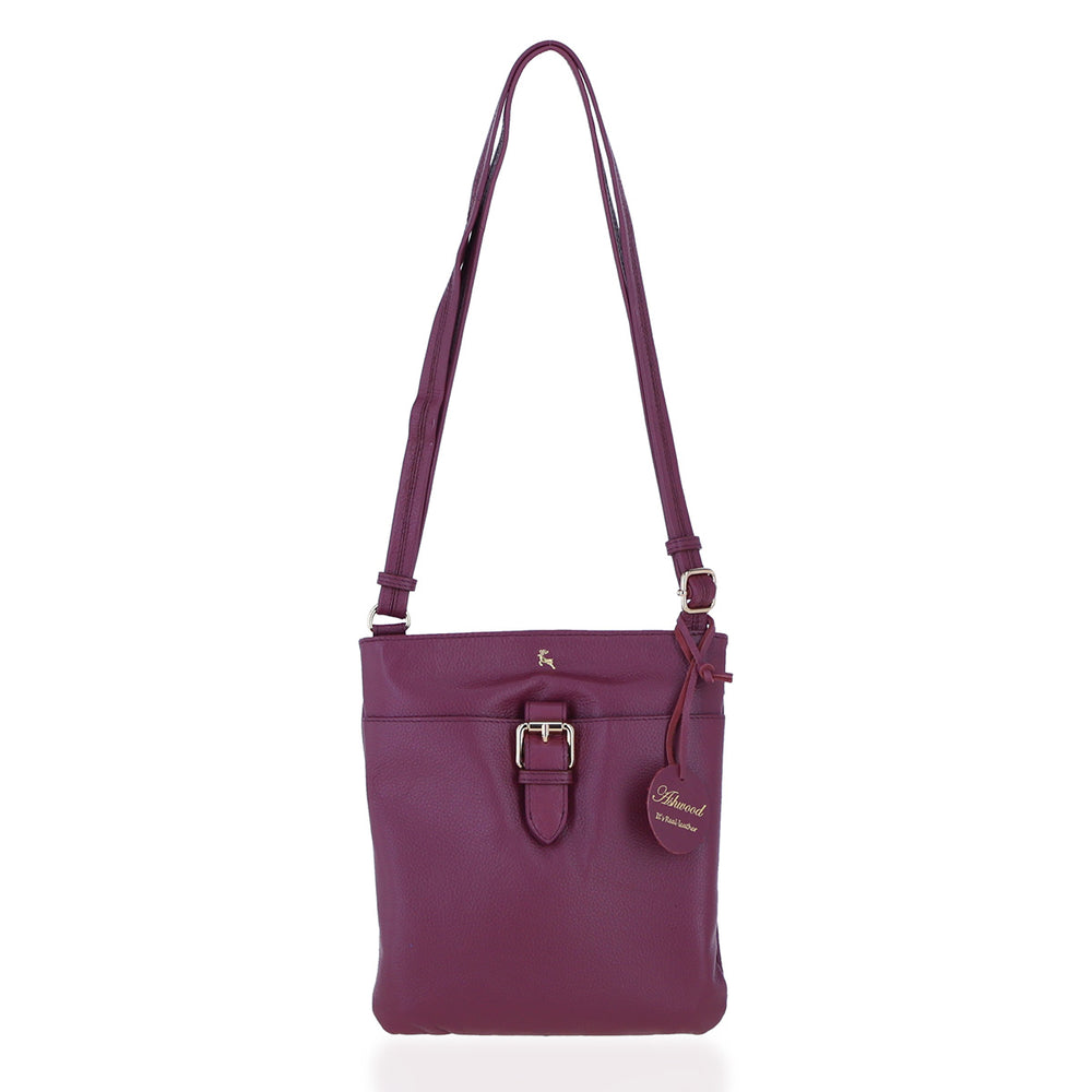 Ashwood Buckle Crossbody Bag - Wine_8547529