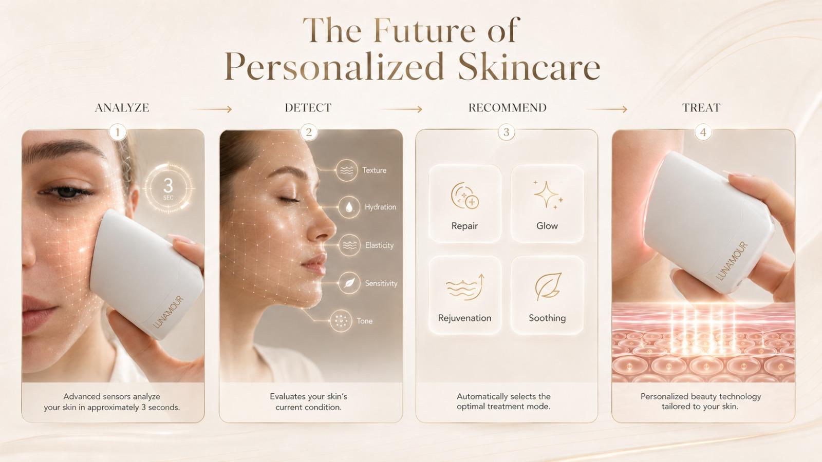 Lunamour Skin Analyzer with Light Therapy & EMS_8548033_9