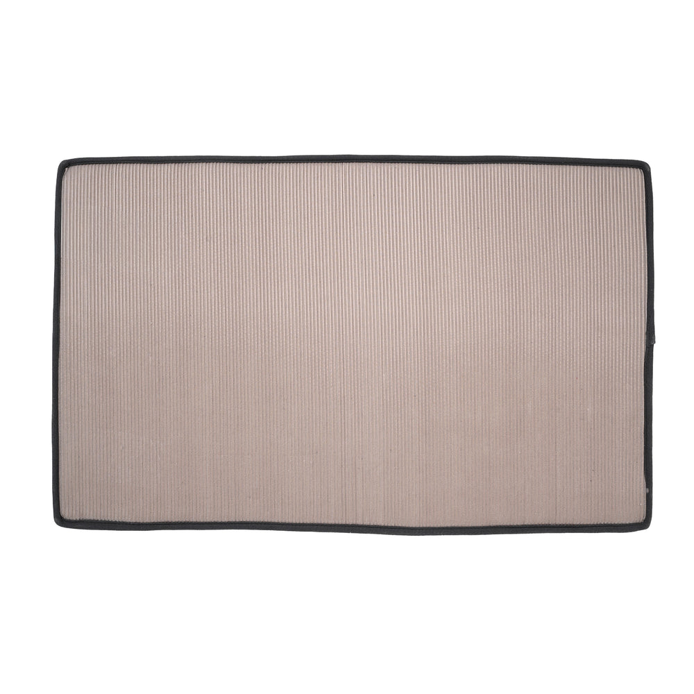 Bliss and Beyond Cotton Memory Foam Bathroom Mat with Gripex and Latex Non Slip Backing (Size 53x86cm) - Black_8551043_5