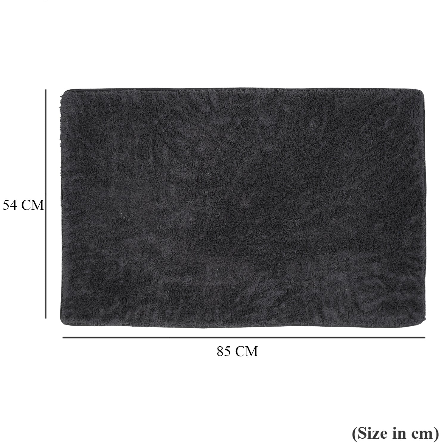 Bliss and Beyond Cotton Memory Foam Bathroom Mat with Gripex and Latex Non Slip Backing (Size 53x86cm) - Black_8551043_6