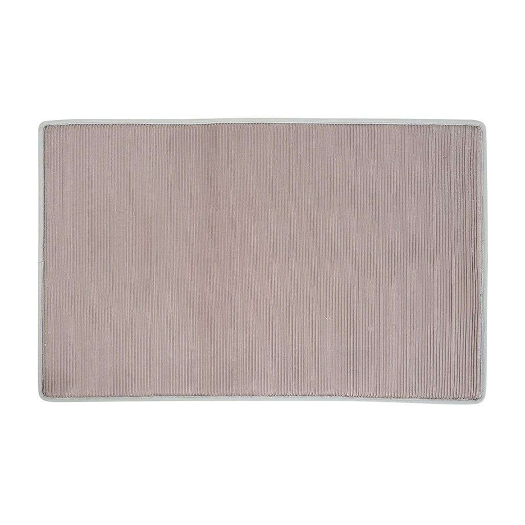 Bliss and Beyond Cotton Memory Foam Bathroom Mat with Gripex and Latex Non Slip Backing (Size 53x86cm) - Grey_8551079_5