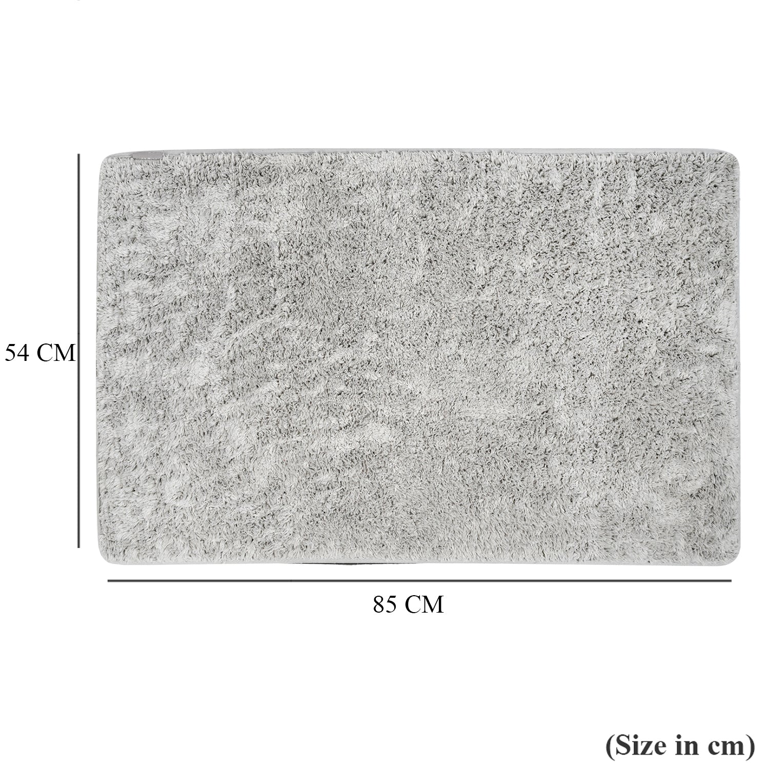 Bliss and Beyond Cotton Memory Foam Bathroom Mat with Gripex and Latex Non Slip Backing (Size 53x86cm) - Grey_8551079_6
