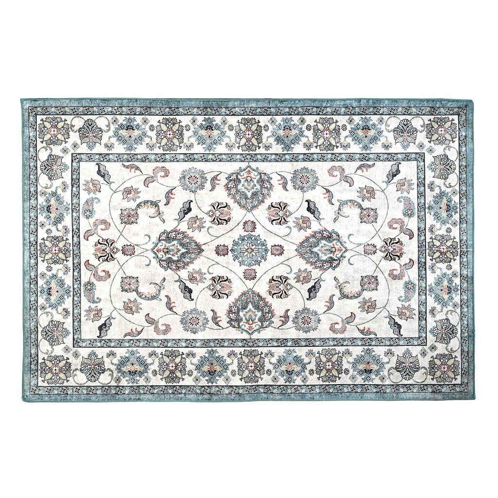 Bliss & Beyond Printed Rug and Door Mat (Size 120x1 cm) - Blue_8552215