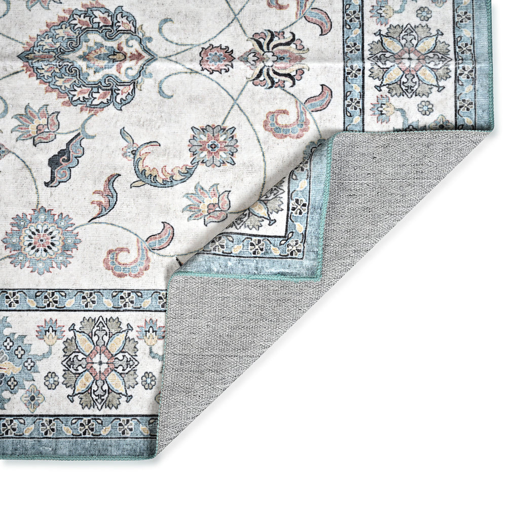 Bliss & Beyond Printed Rug and Door Mat (Size 120x1 cm) - Blue_8552215_4