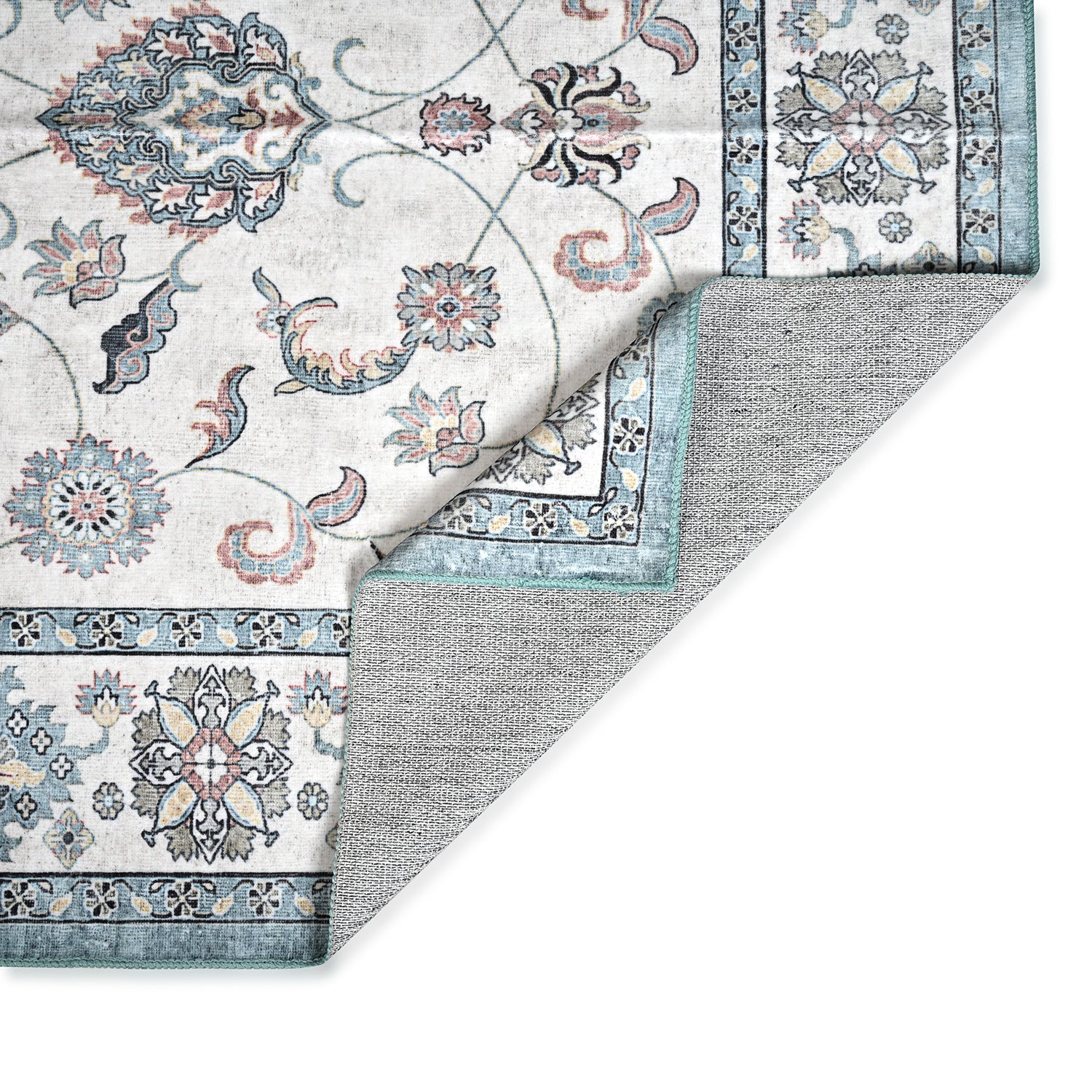 Bliss & Beyond Printed Rug and Door Mat (Size 120x1 cm) - Blue_8552215_4