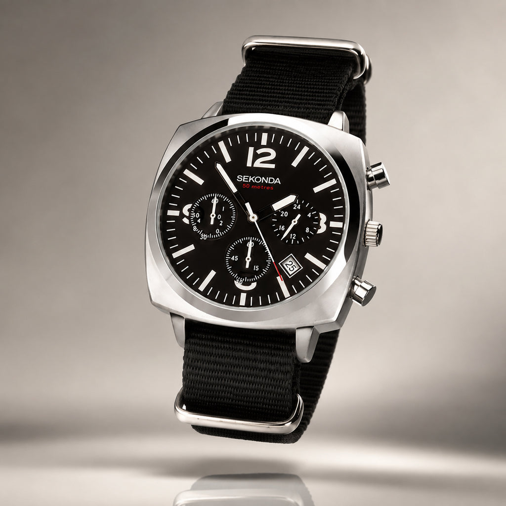 Sekonda Quartz Mens Watch in Leather - Black_8552663