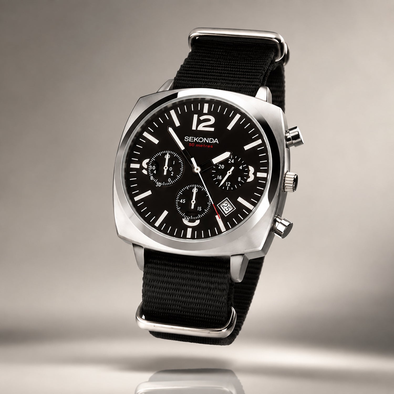 Sekonda Quartz Mens Watch in Leather - Black_8552663