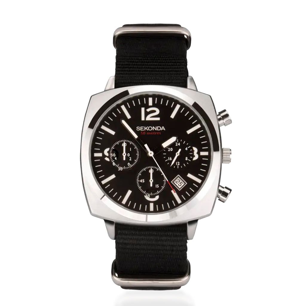 Sekonda Quartz Mens Watch in Leather - Black_8552663_2