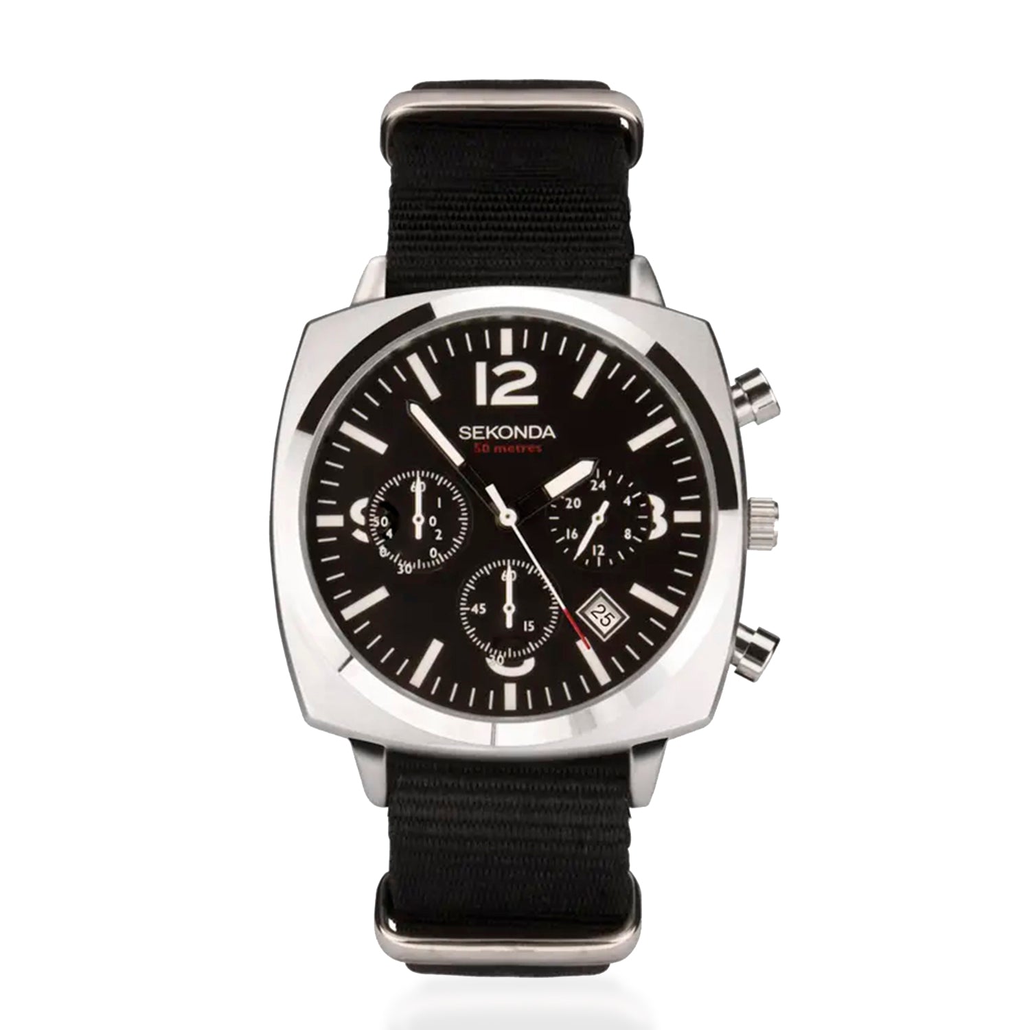 Sekonda Quartz Mens Watch in Leather - Black_8552663_2