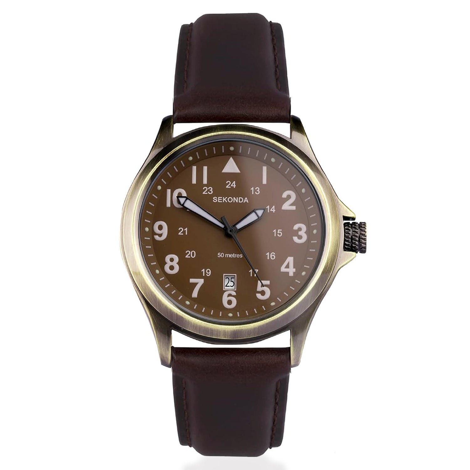 Sekonda Quartz Mens Watch in Leather - Black_8552681_2