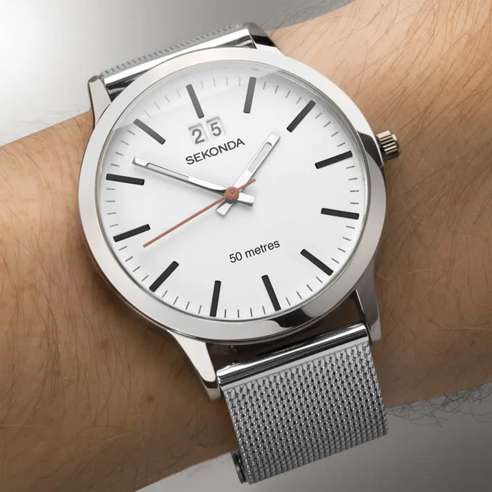Sekonda Quartz Mens Watch in Stainless Steel - Silver_8552690_1