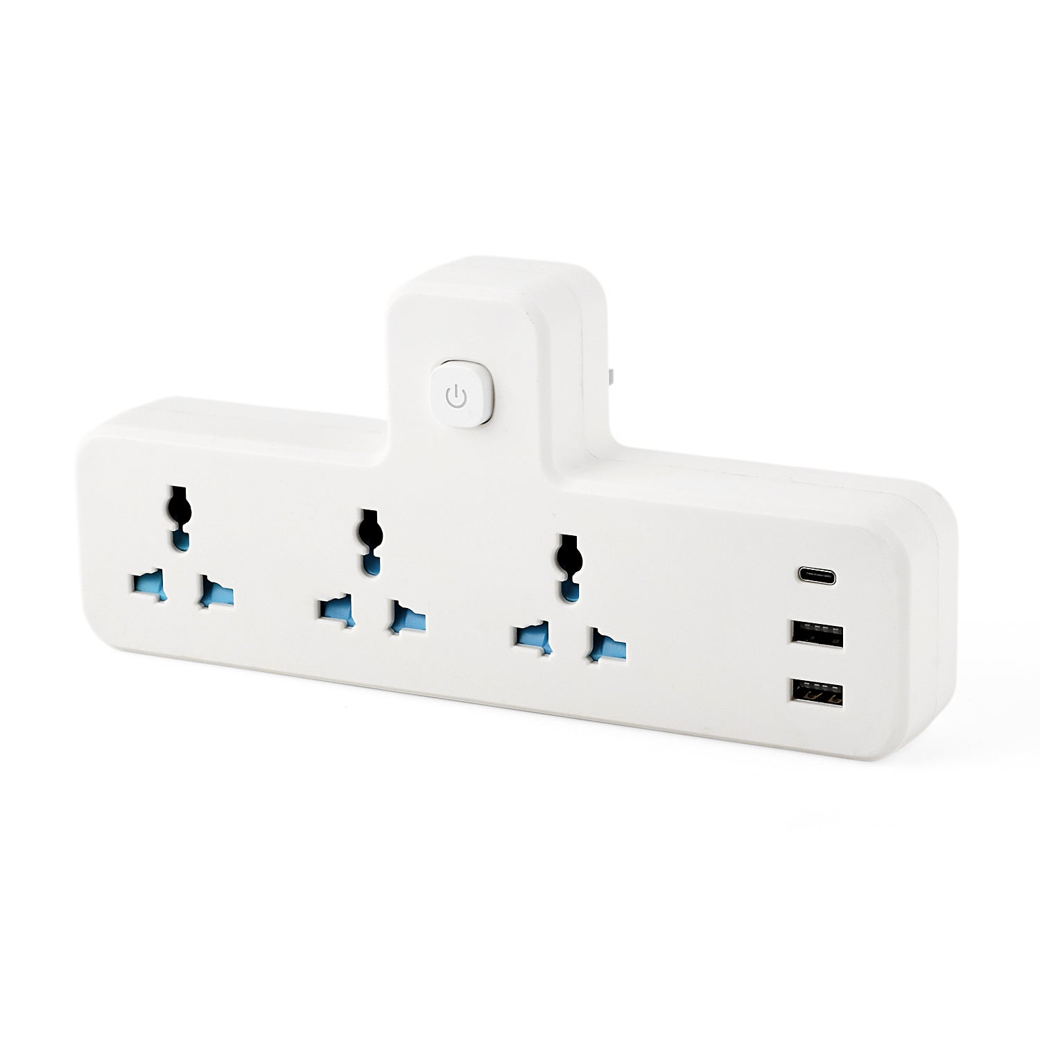 Multi-Functional 3-Outlet, 2-USB & 1-Type C Wall Adapter (UK Plug) - White_8560284_1
