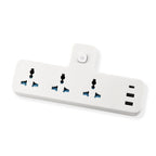 Multi-Functional 3-Outlet, 2-USB & 1-Type C Wall Adapter (UK Plug) - White_8560284_2