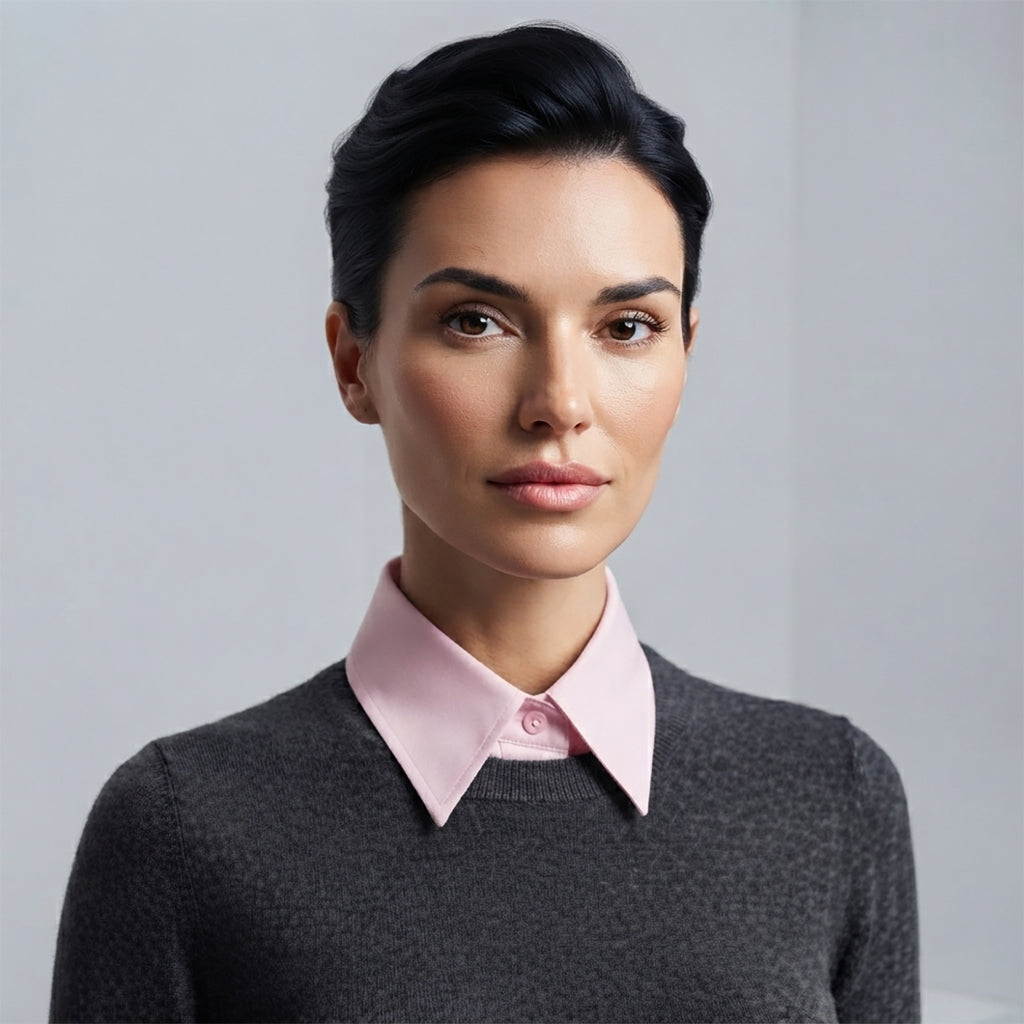 & Maisi Set of 3 Detachable Dickey Collar Set (One Size, 36 x 39cm) - White, Light Pink & Black_8561850_2