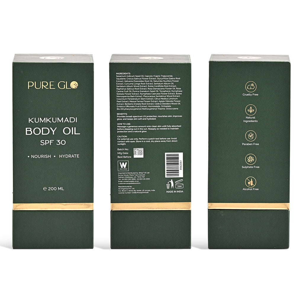 PureGlo Kumkumadi Body Oil with SPF 30 - 200ml_8562061_5