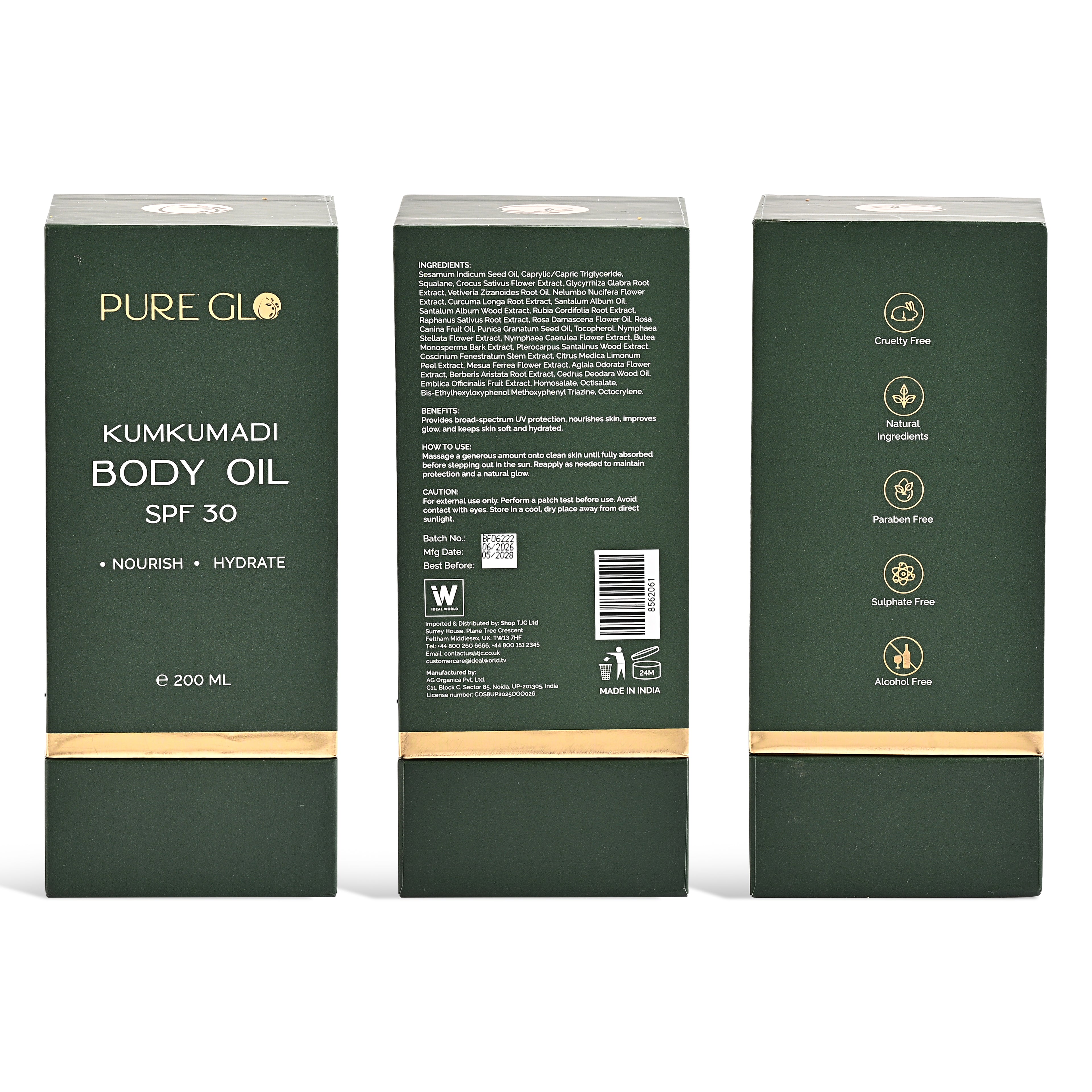 PureGlo Kumkumadi Body Oil with SPF 30 - 200ml_8562061_5