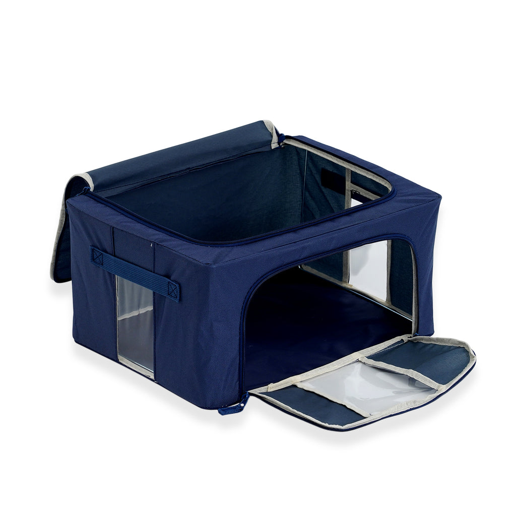 Patterned Storage Box (Size 50x40x33 cm) - Dark Blue_8565831_4