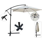Premium Cantilever Garden Parasol with UV30- Protective Canopy - Cream