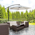 Premium Cantilever Garden Parasol with UV30- Protective Canopy - Cream