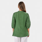 & Maisi Cotton Embroidery Top (Size - Small) - Mint Green_8574251_2