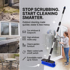 Shine 3 in 1 Adjustable Telescopic Handle Water Brush - Blue